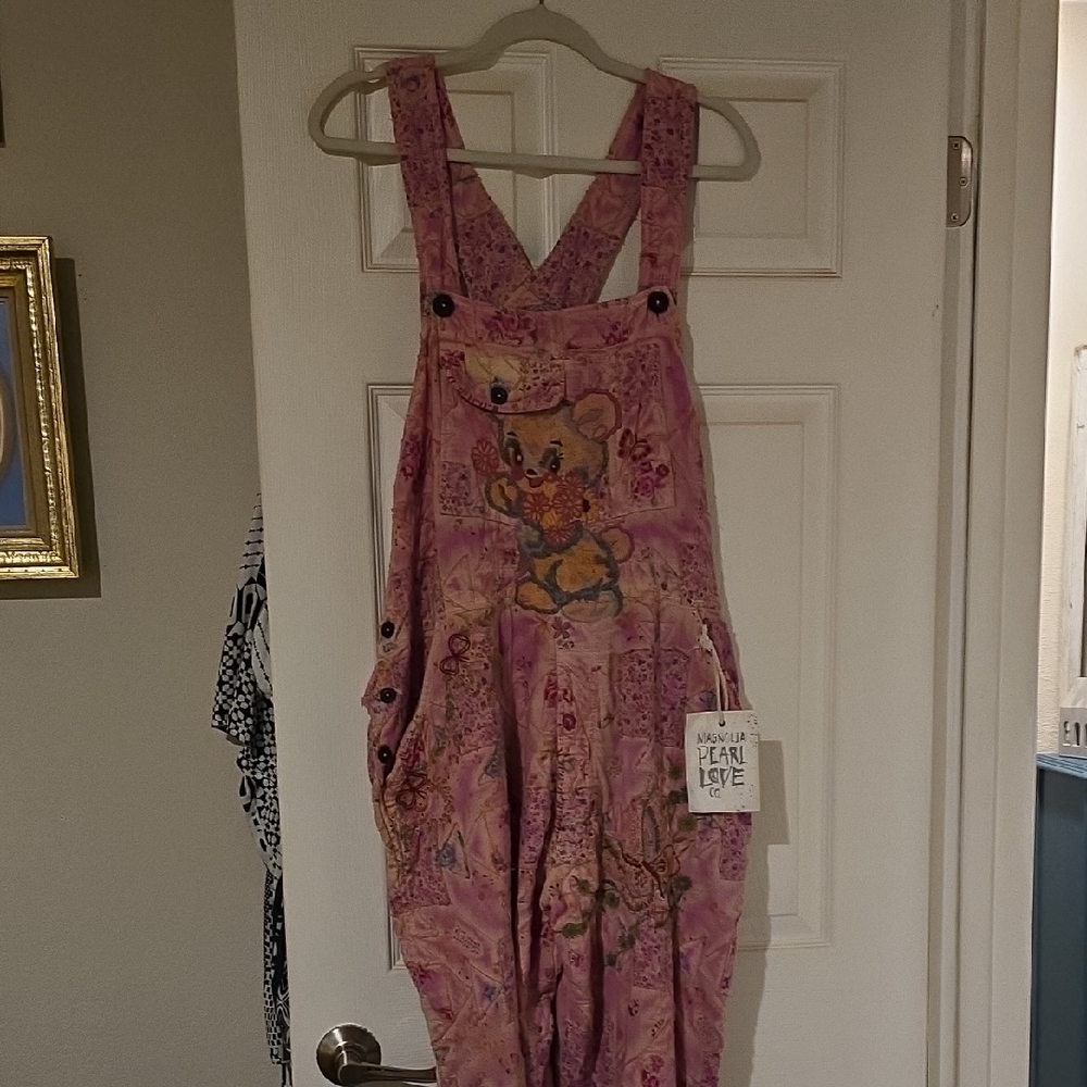 Magnolia Pearl Pink Floral Overalls